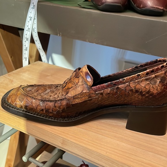 Python square toe ,  2 inc heel made in Italy all leather - Picture 2 of 8